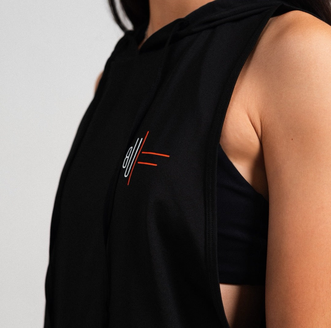 Black Stone hoodie with soft performance fabric and relaxed fit from BUF Active.