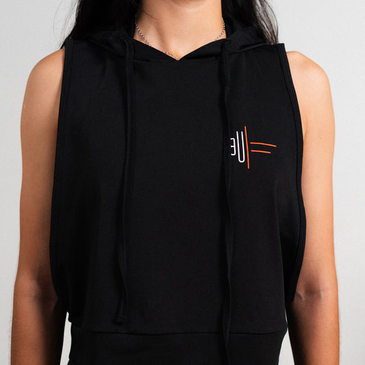 Black Stone hoodie with soft performance fabric and relaxed fit from BUF Active.